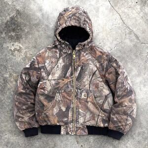 Carhartt Camo Work Jacket XL Mossy Oak Style Hunting Camouflage Canvas Workwear